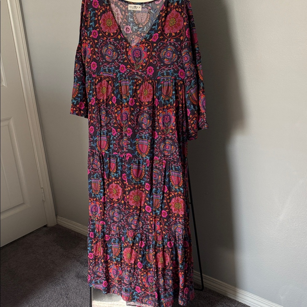Floral V-Neck Maxi Dress